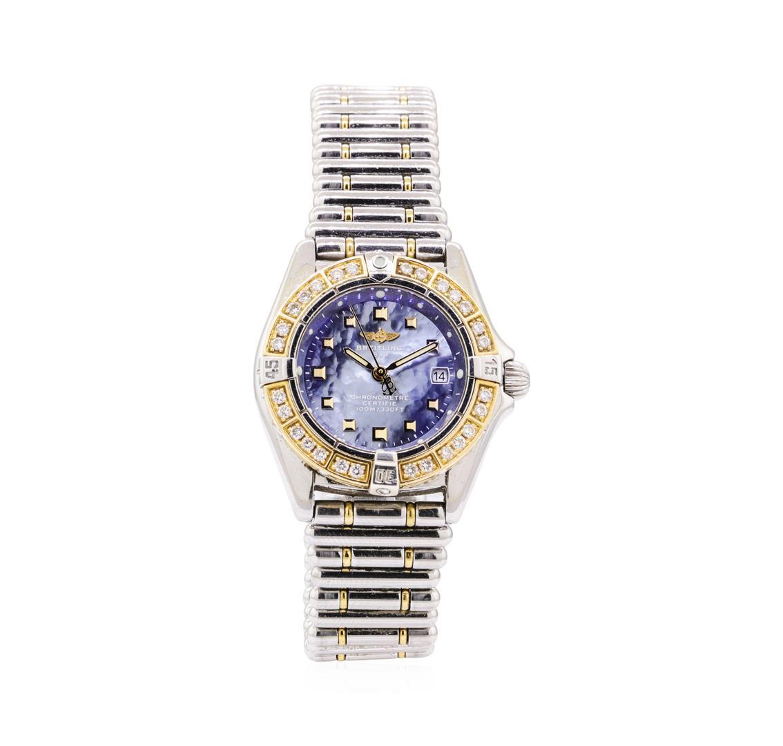 Breitling 0.50 ctw Diamond Callisto Wristwatch - Stainless Steel and 18KT Yellow