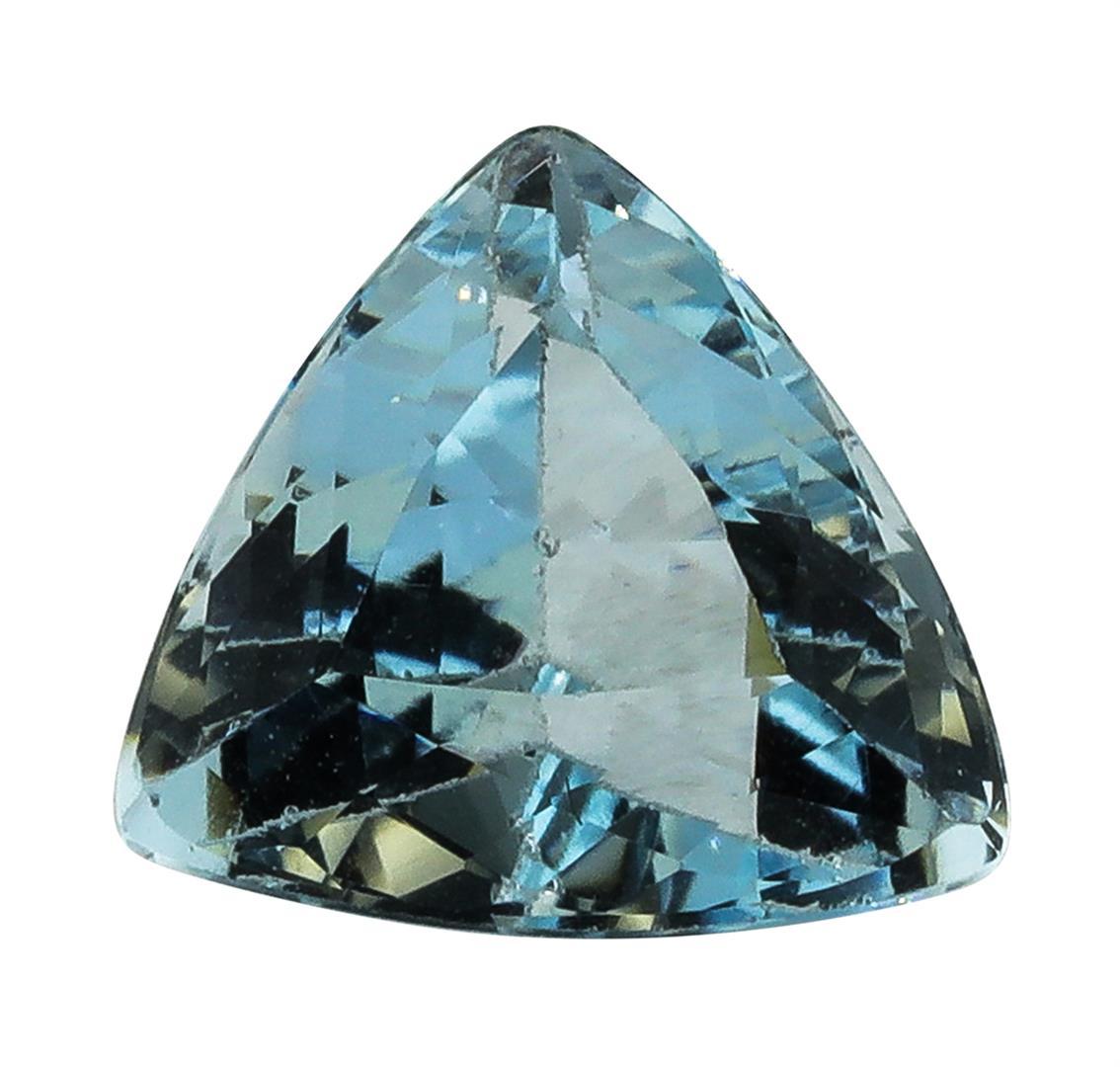 2.96 ct.Natural Trilliant Cut Aquamarine