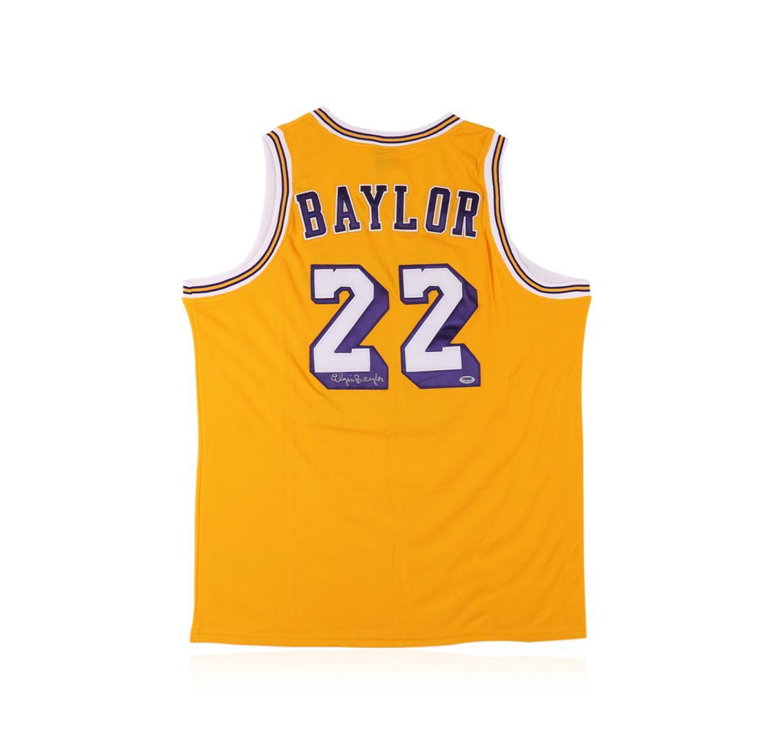 PSA Certified Elgin Baylor Autographed Basketball Jersey