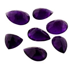 24.21 ctw.Natural Mixed Shape Amethyst Parcel of Seven