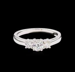 0.74 ctw Diamond Ring - 14KT White Gold