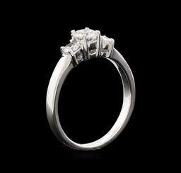0.74 ctw Diamond Ring - 14KT White Gold