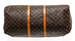 Louis Vuitton Monogram Canvas Leather Keepall 55 cm Duffle Bag Luggage