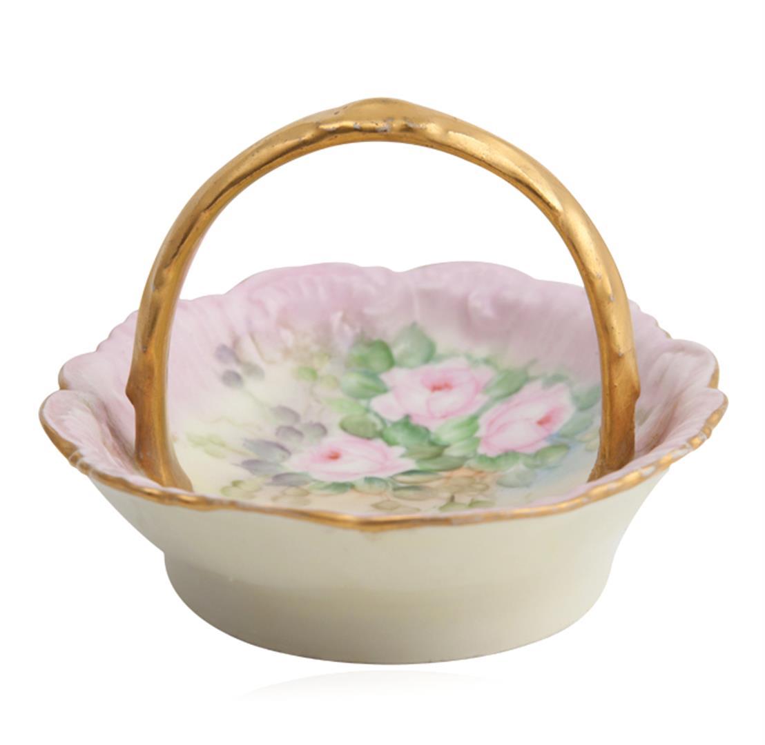 Limoges Small Porcelain Basket