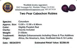 21.93 ctw Cabochon Ruby Parcel