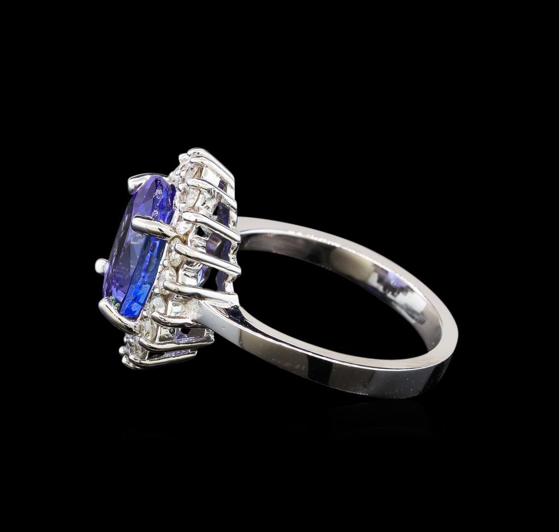 14KT White Gold 3.87 ctw Tanzanite and Diamond Ring