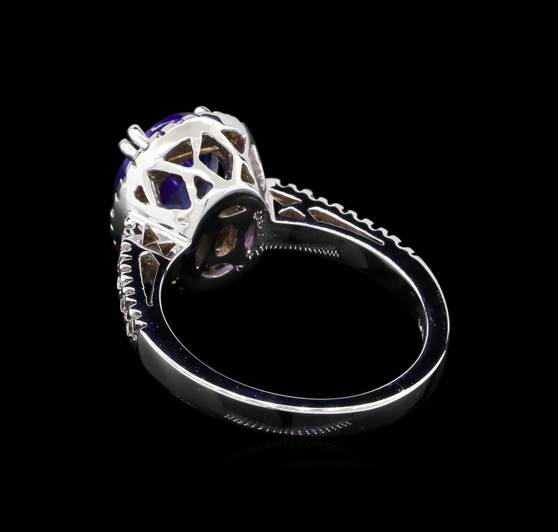 2.23 ctw Tanzanite and Diamond Ring - 14KT White Gold