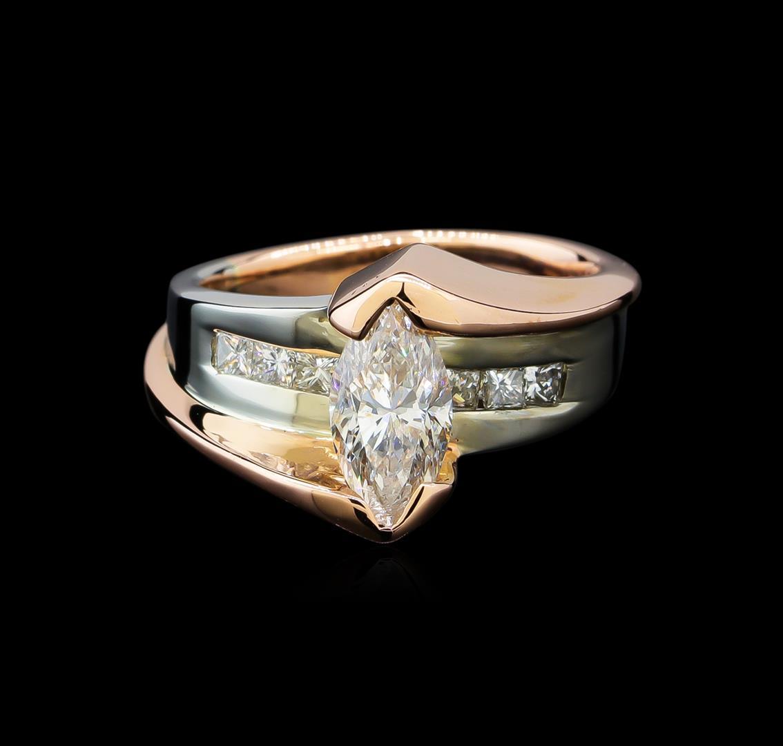 1.45 ctw Diamond Ring - 14KT White and Rose Gold