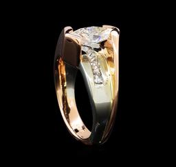 1.45 ctw Diamond Ring - 14KT White and Rose Gold