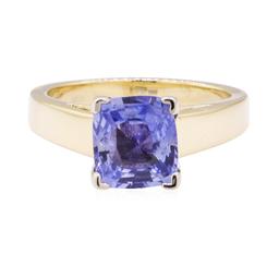 3.58 ctw Blue Sapphire Ring - 14KT Yellow Gold