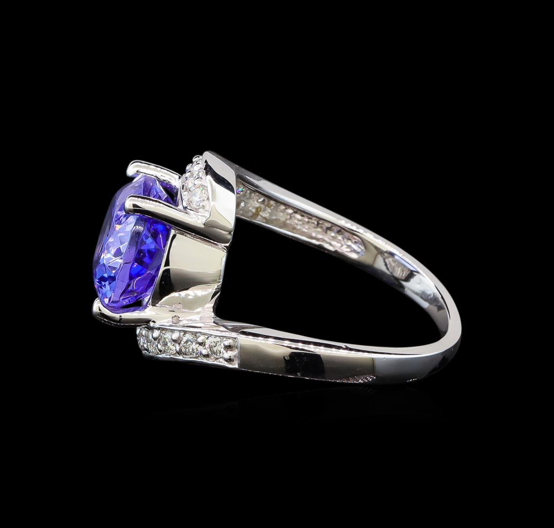 14KT White Gold 5.13 ctw Tanzanite and Diamond Ring