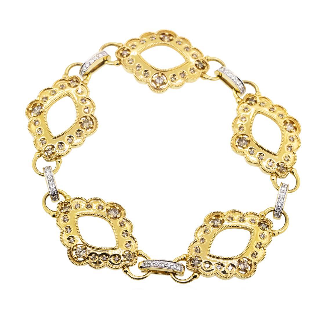 1.18 ctw Diamond Bracelet - 18KT Yellow Gold