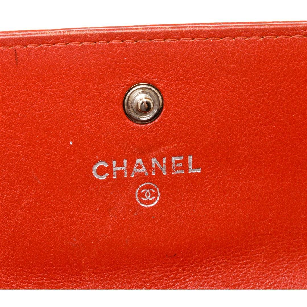 Chanel Red Caviar Leather CC Long Flap Wallet