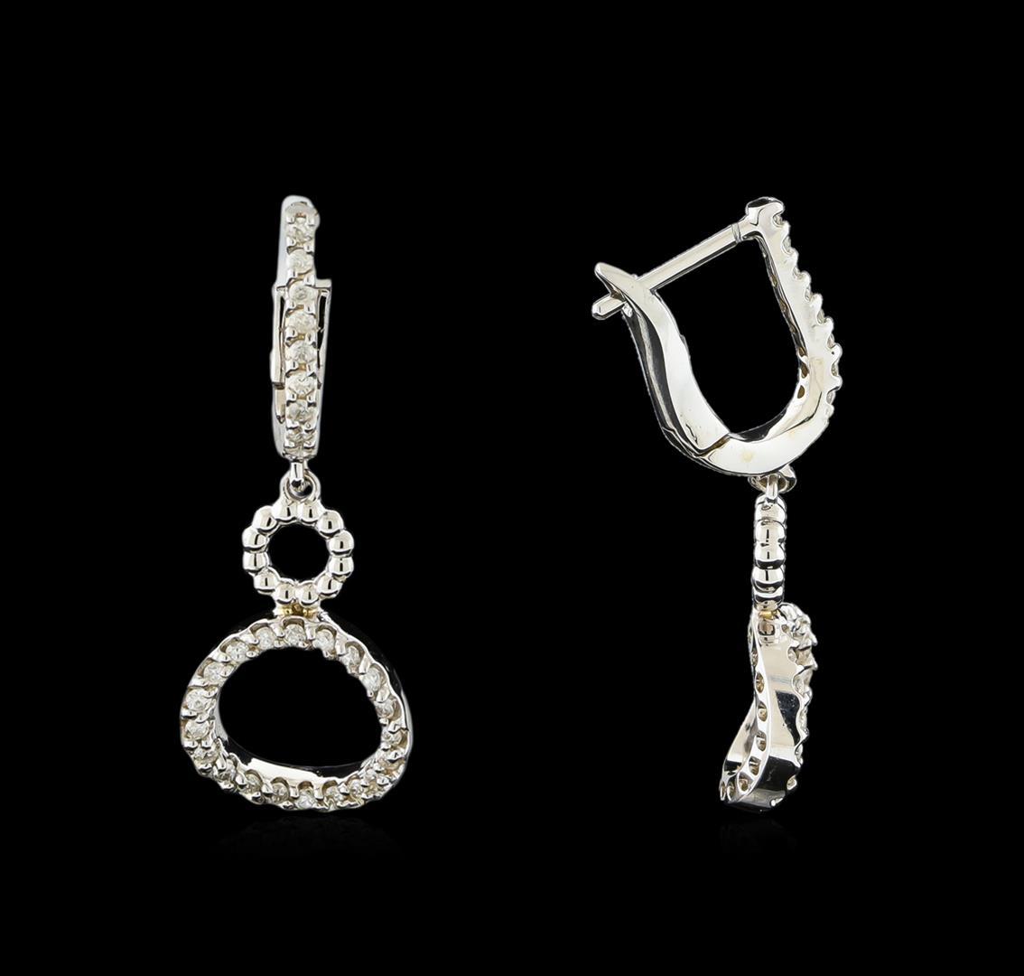 0.38 ctw Diamond Earrings - 14KT White Gold