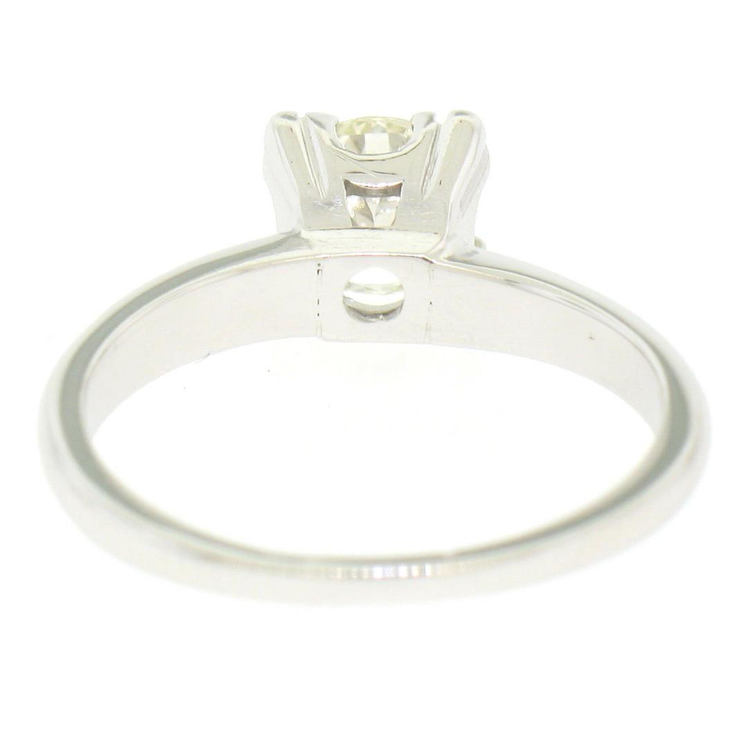 14k White Gold 0.83 ctw I VVS2 Round Brilliant Cut Diamond Solitaire Ring