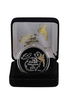 Limited Edition Disney Magic Kingdom .999 Fine Silver Medal w/ 24K Gold Highligh