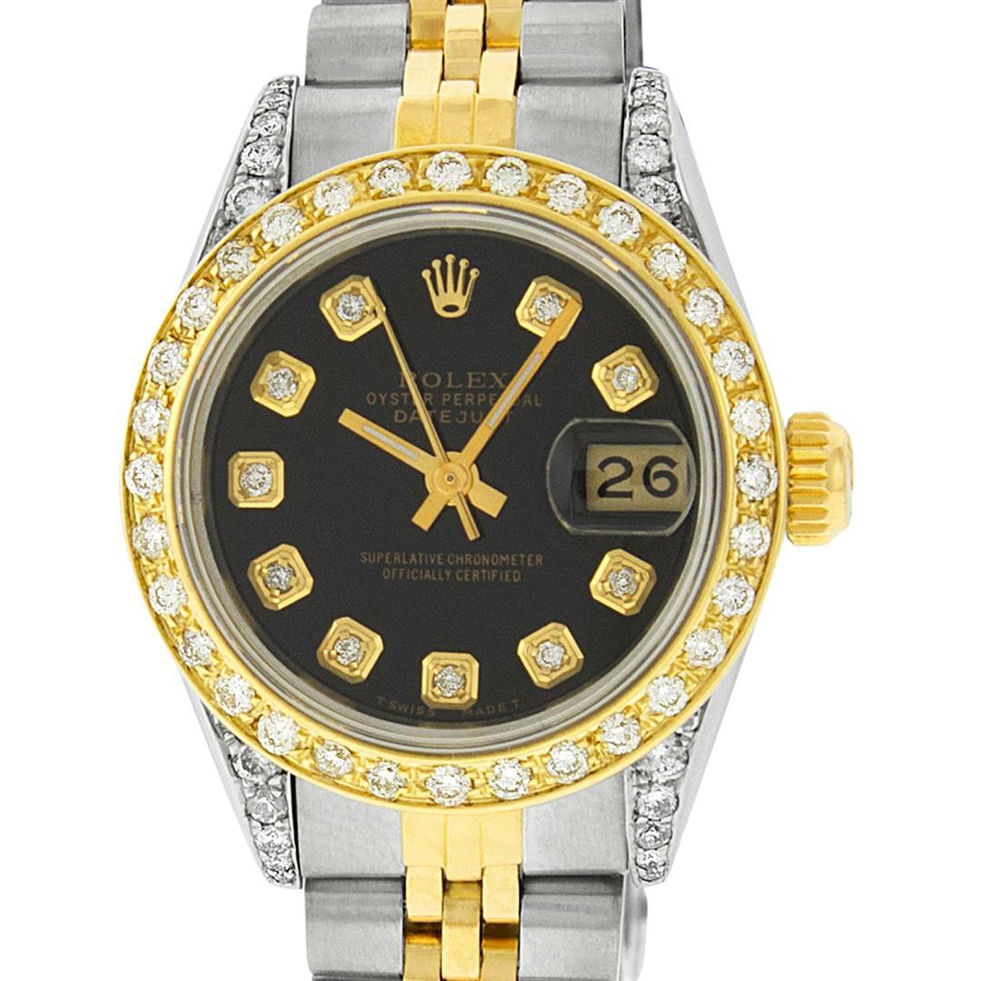 Rolex Mens Stainless Steel Mother Of Pearl Diamond 36MM Datejust Wristwatch