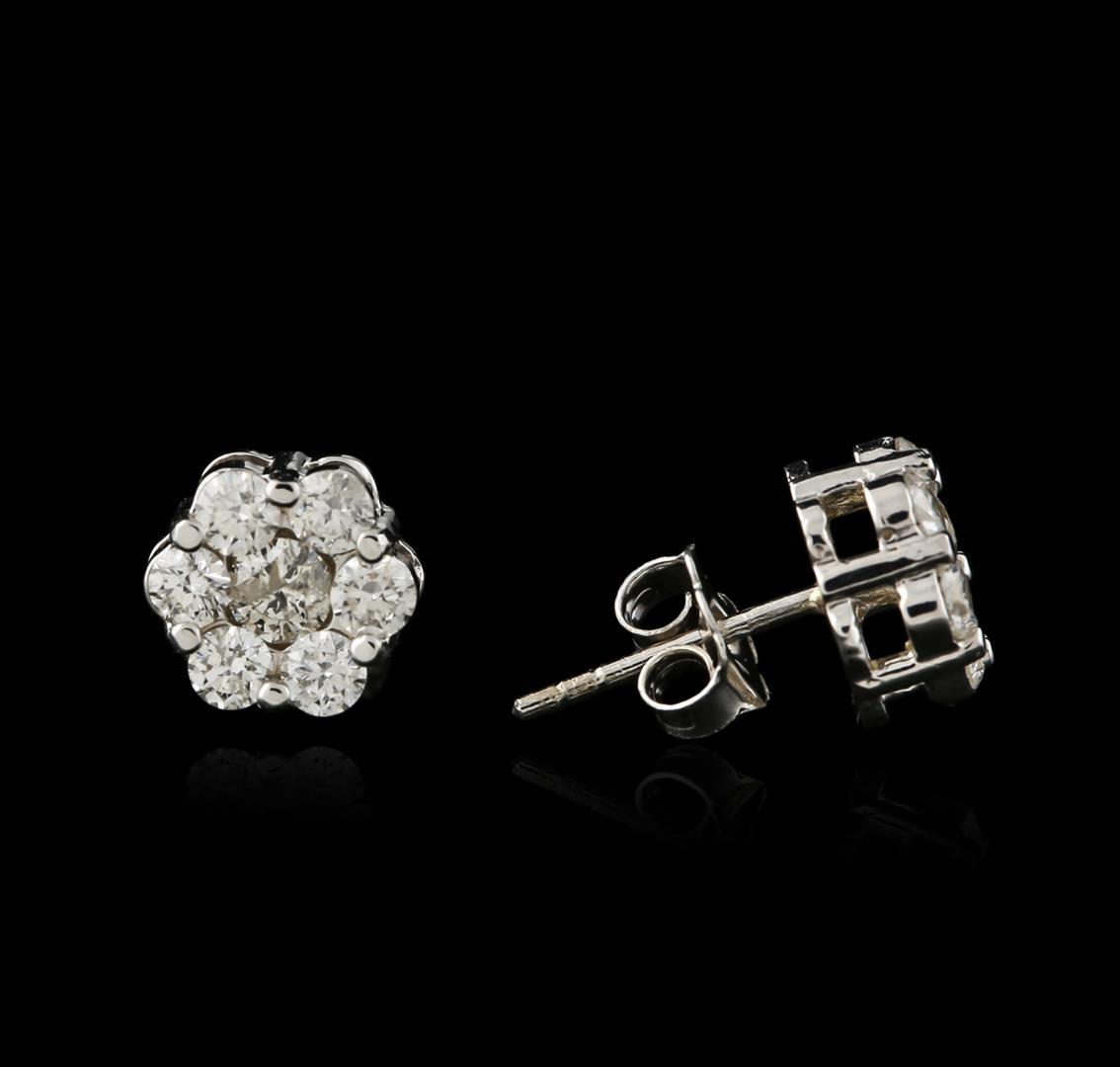 14KT White Gold 1.20 ctw Diamond Earrings