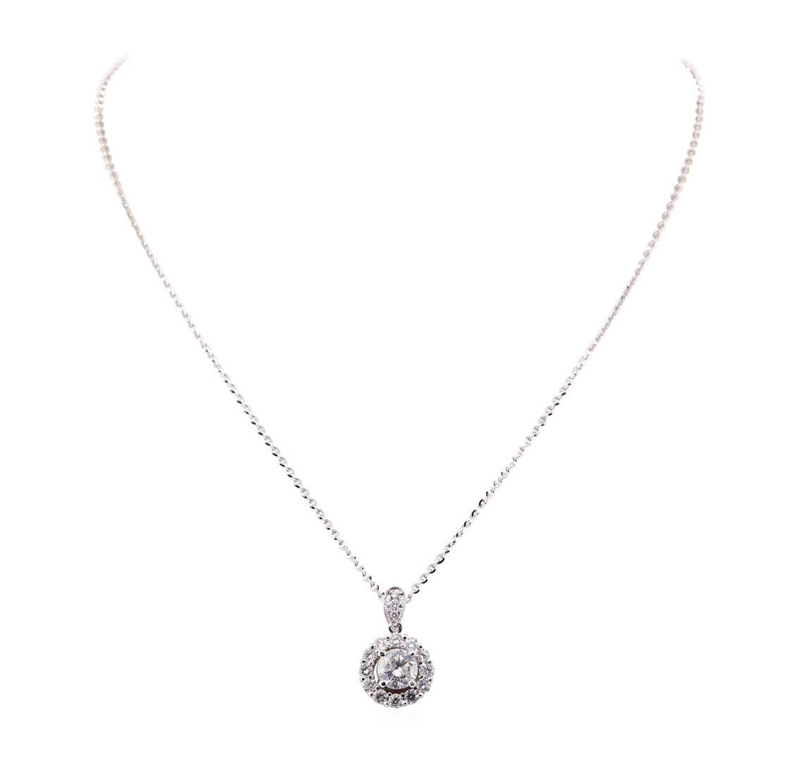 2.89 ctw Diamond Pendant And Chain - 14KT White Gold