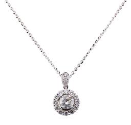 2.89 ctw Diamond Pendant And Chain - 14KT White Gold