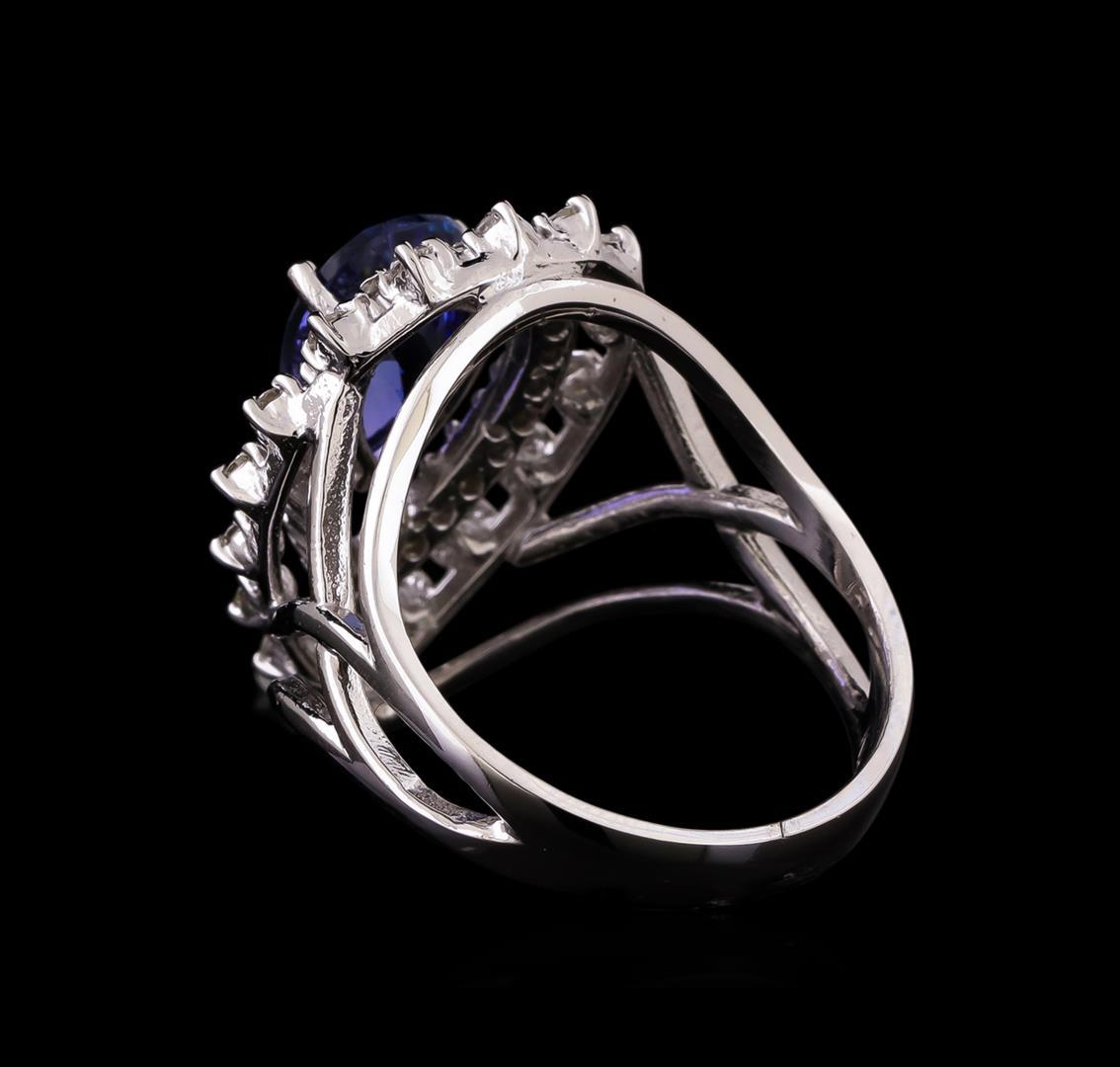 14KT White Gold 2.65 ctw Tanzanite and Diamond Ring