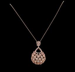 14KT Rose Gold 2.36 ctw Diamond Pendant With Chain