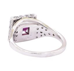 2.02 ctw Ruby And Diamond Ring - 14KT White Gold