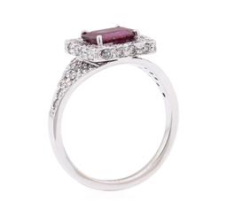 2.02 ctw Ruby And Diamond Ring - 14KT White Gold