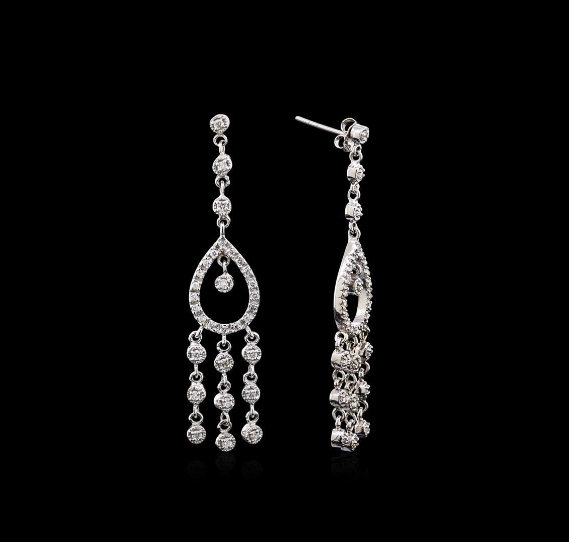 1.15 ctw Diamond Earrings - 18KT White Gold