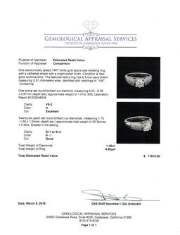 1.46 ctw Diamond Ring - 14KT White Gold