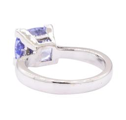 2.56 ctw Blue Sapphire Ring - 14KT White Gold