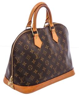 Louis Vuitton Monogram Canvas Leather Alma MM Handbag