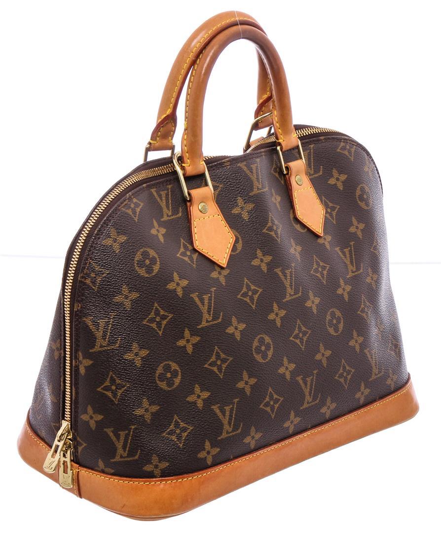 Louis Vuitton Monogram Canvas Leather Alma MM Handbag