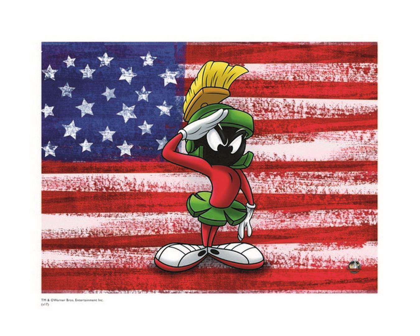 Warner Brothers Hologram Marvin with Flag