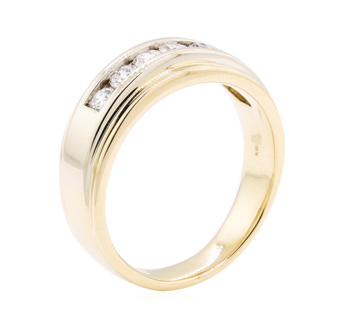 0.85 ctw Diamond Band - 14KT Yellow And White Gold