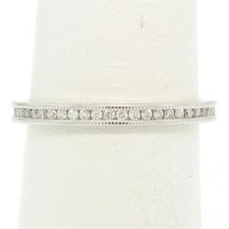 14K White Gold .51 ctw F VS2 Diamond Petite Milgrain Eternity 2.10mm Band Ring