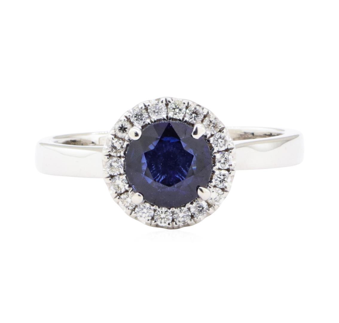 1.73 ctw Sapphire and Diamond Ring - 14KT White Gold