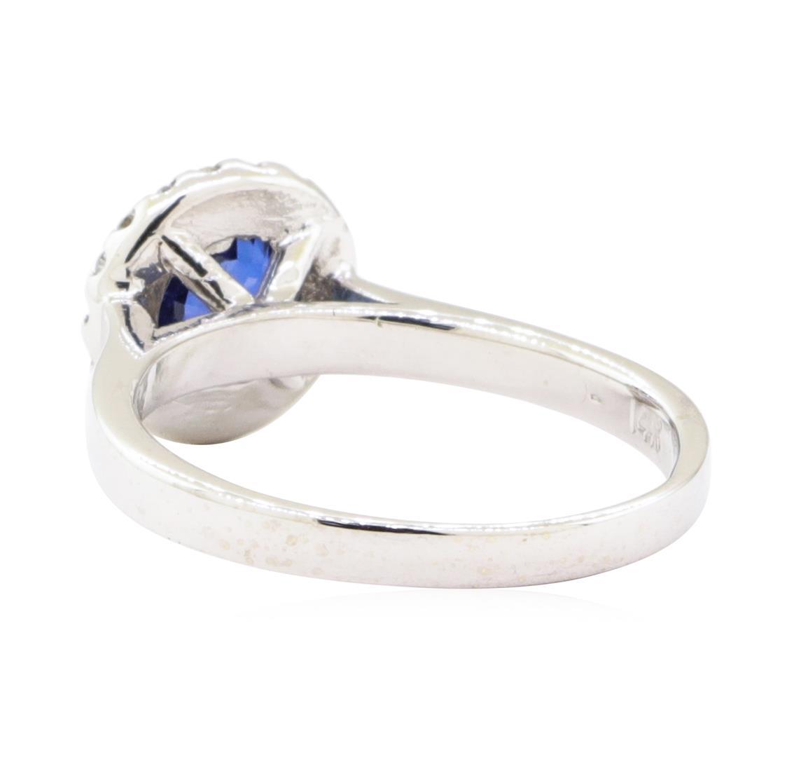 1.73 ctw Sapphire and Diamond Ring - 14KT White Gold