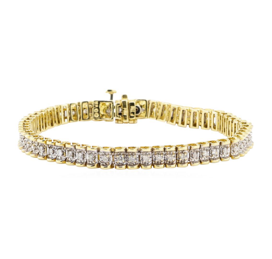 1.00 ctw Diamond Bracelet - 14KT Yellow Gold