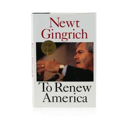 Signed Copy of To Renew America by Newt Gingrich