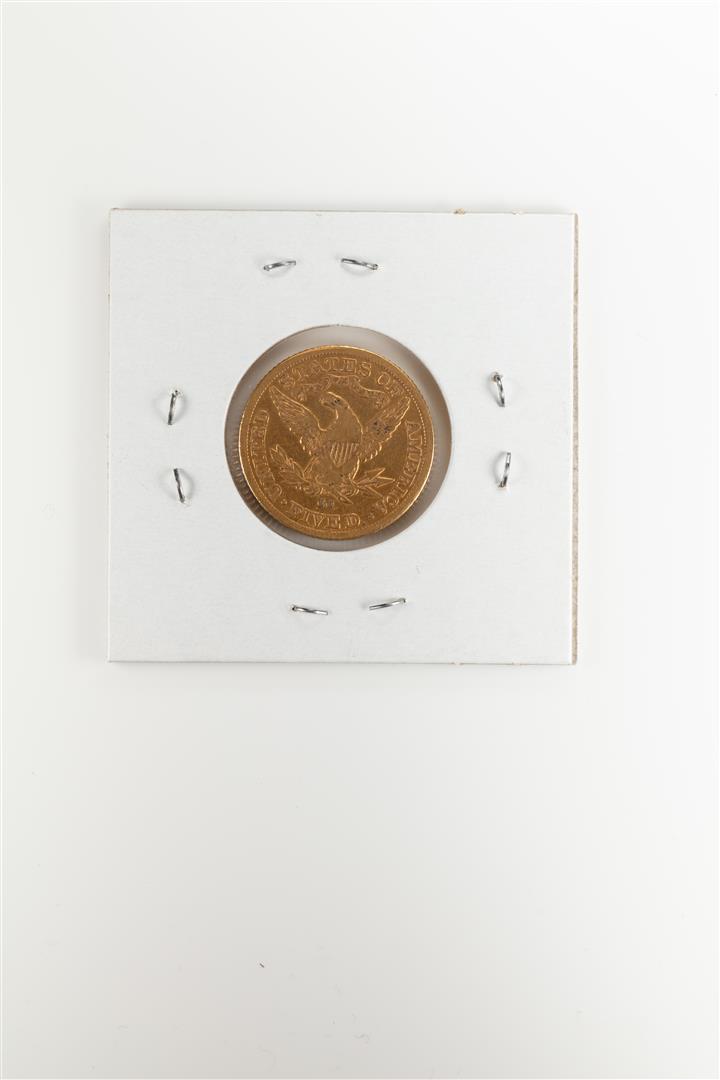 1890-CC $5 Liberty Head Half Eagle Gold Coin