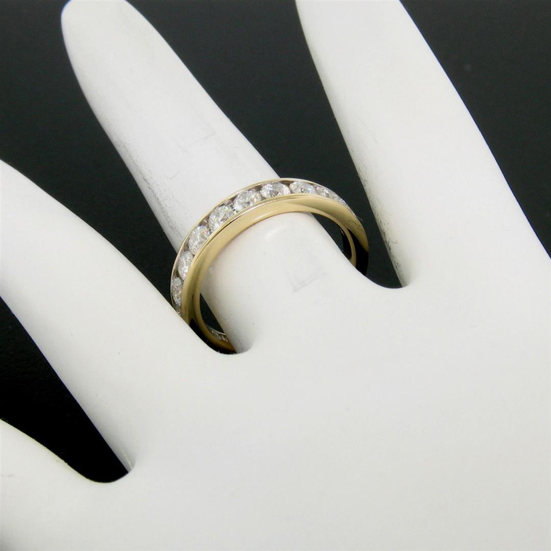 14k Yellow Gold 1.05 ctw Round Diamond Band Ring