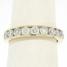 14k Yellow Gold 1.05 ctw Round Diamond Band Ring