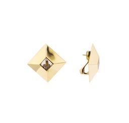 0.21 ctw Diamond Earrings - 18KT Yellow Gold