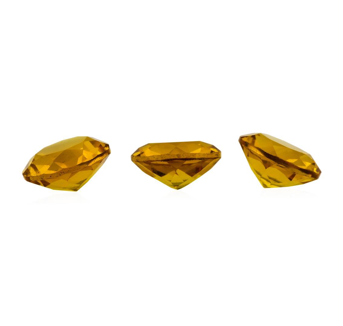 12.32 ctw.Natural Round Cut Citrine Quartz Parcel of Three