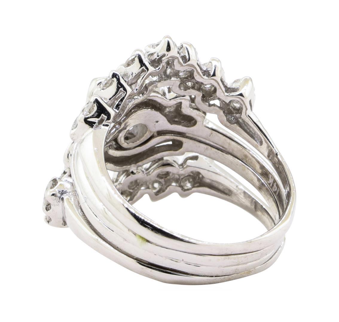 1.55 ctw Diamond Ring And Ring Guard - 14KT White Gold