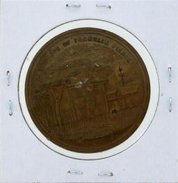 Circa 1880 Franklin Pierce George H Lovett Medal Red Brown