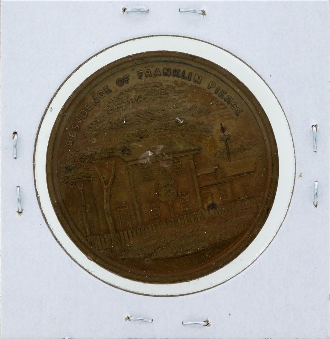 Circa 1880 Franklin Pierce George H Lovett Medal Red Brown