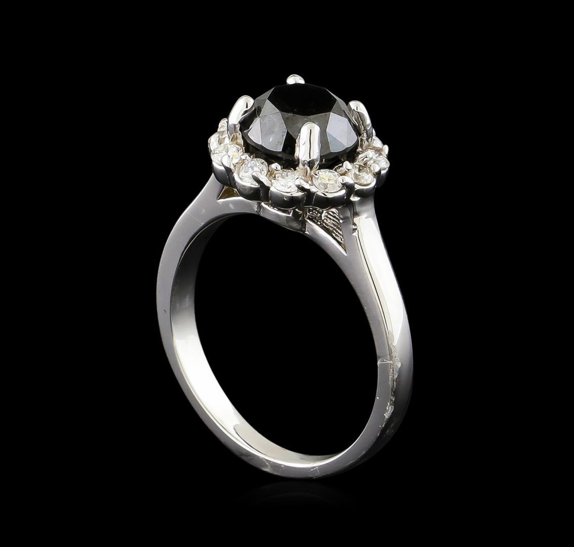 2.86 ctw Black Diamond Ring - 14KT White Gold