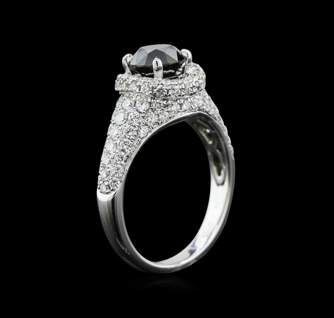 2.45 ctw Black Diamond Ring - 18KT White Gold